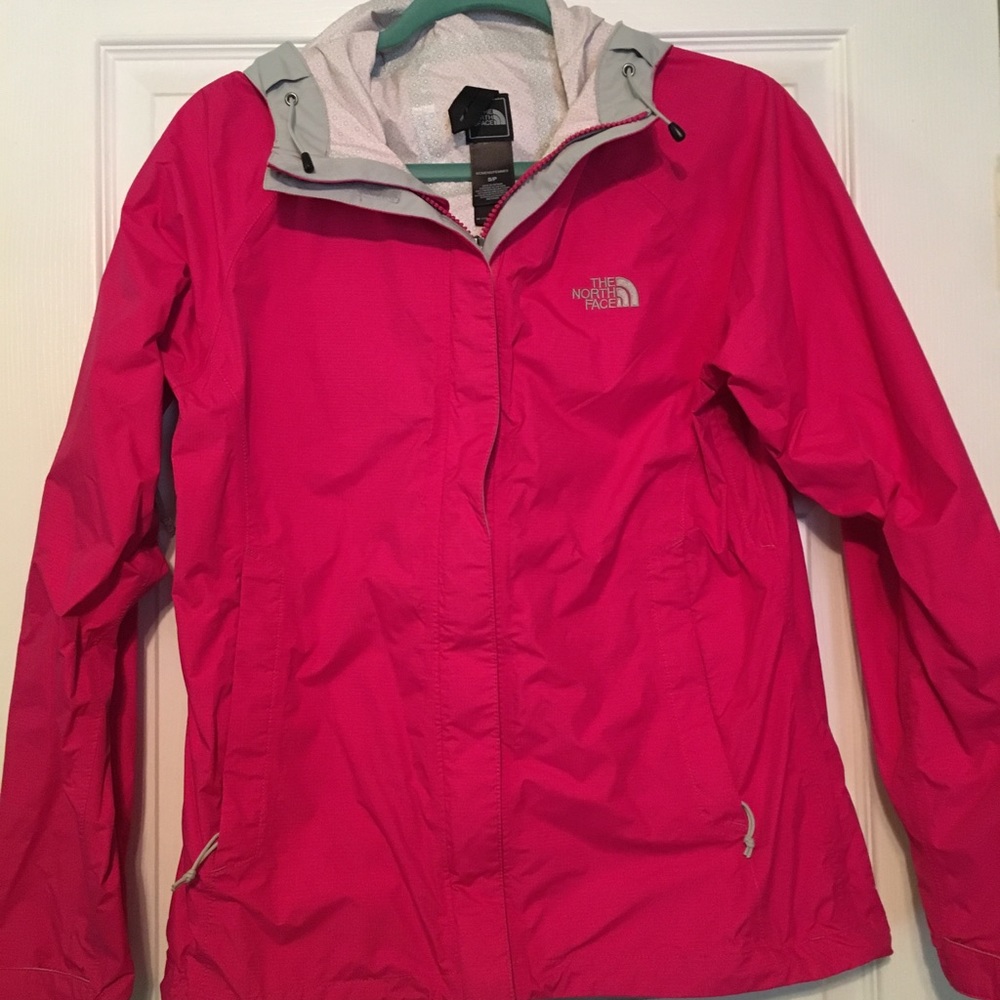 Hot pink north face jacket!